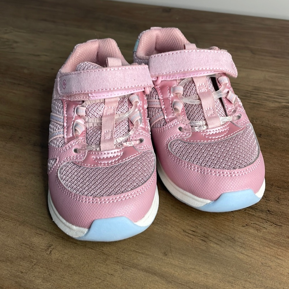 Toddler pink Velcro shoes by Stride Rite